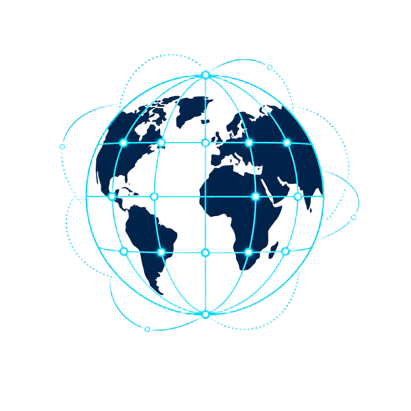 BrainAi animated globe logo